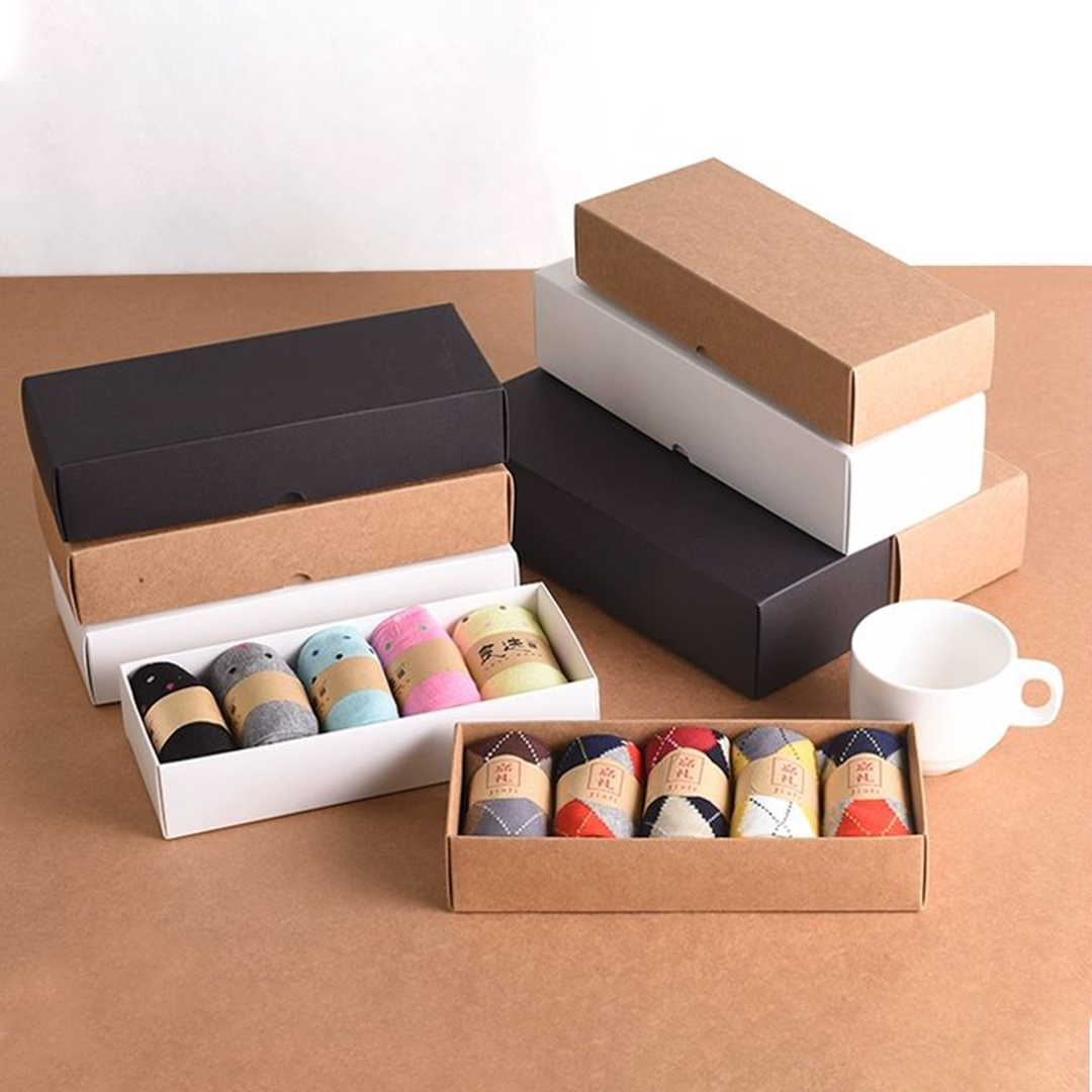 Custom Kraft Sock Packaging Boxes