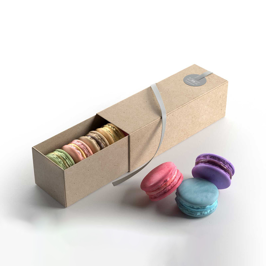 Kraft macaron packaging boxes bulk