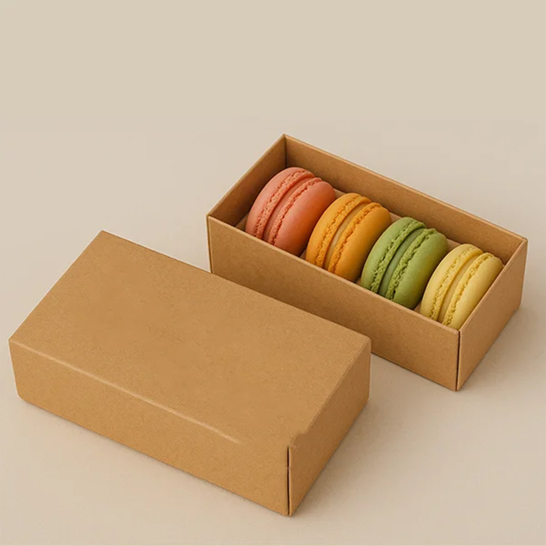 Kraft macaron packaging boxes for sale