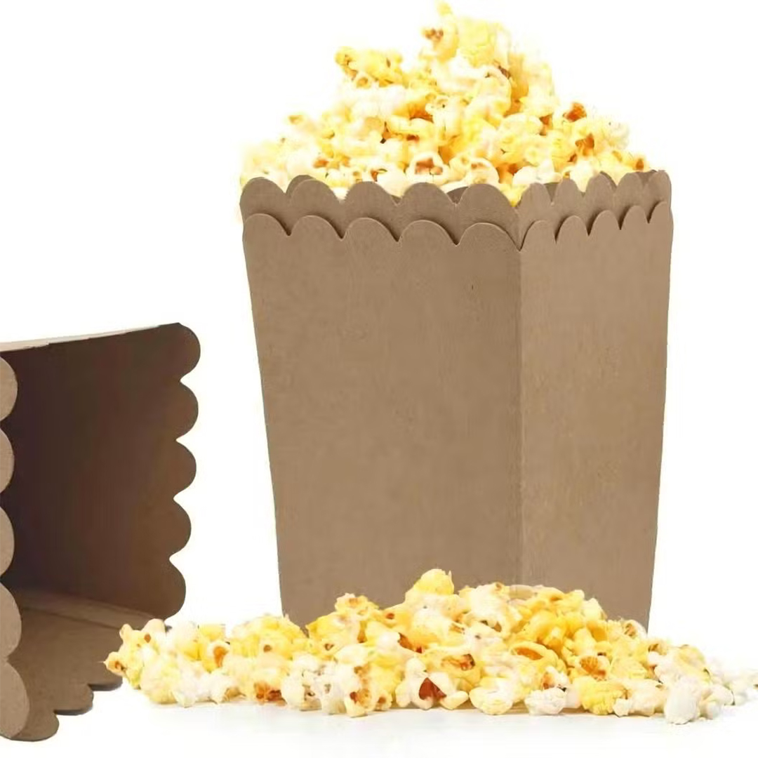 Kraft popcorn packaging boxes wholesale
