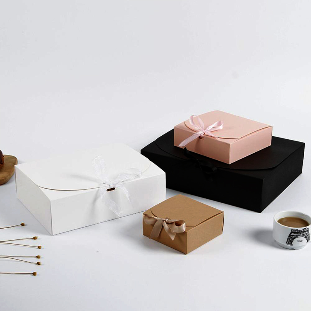 Kraft ribbon closure boxes bulk