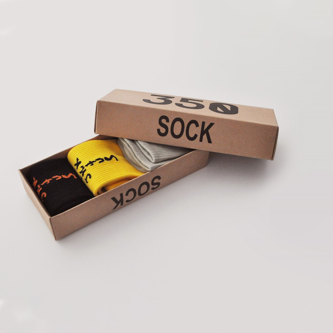 Kraft sock packaging boxes wholesale
