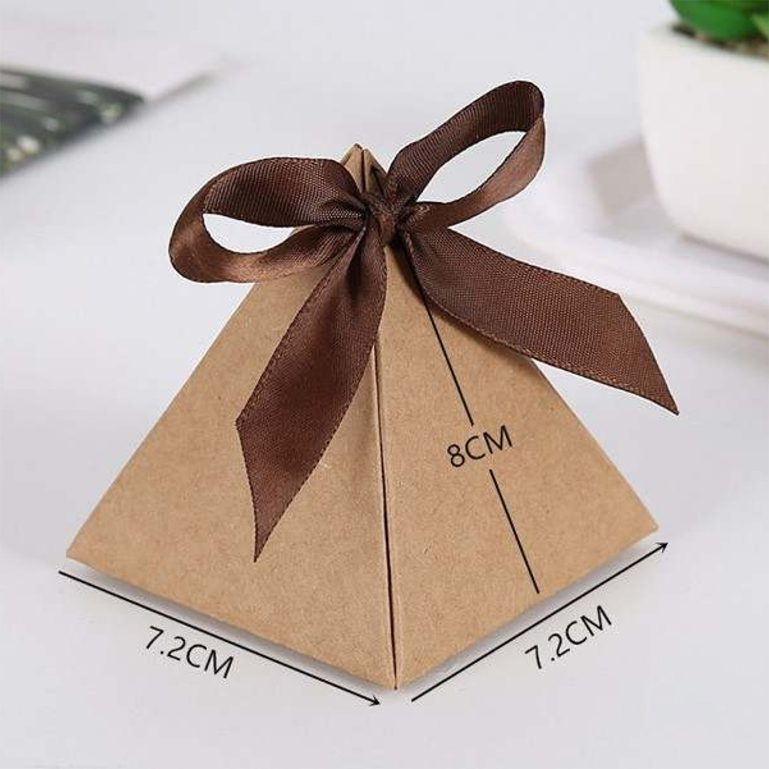 kraft triangle gift boxes